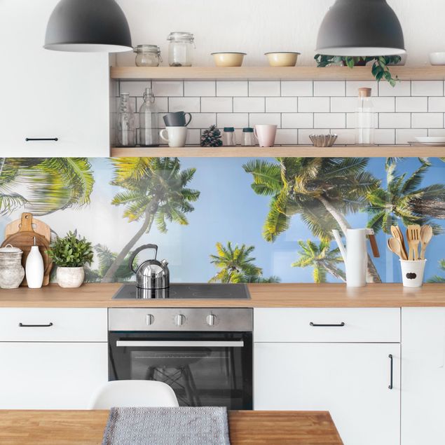 Küchenrückwand - Palmen Himmel