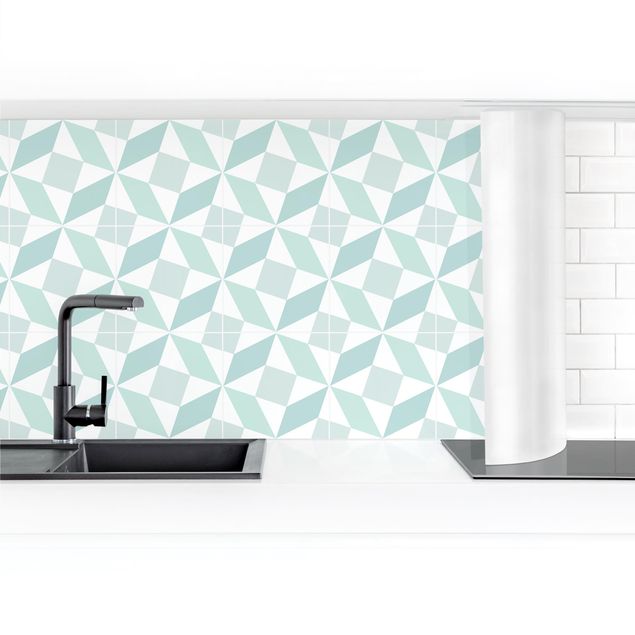 Küchenrückwand selbstklebend Geometrische Fliesen - Massa