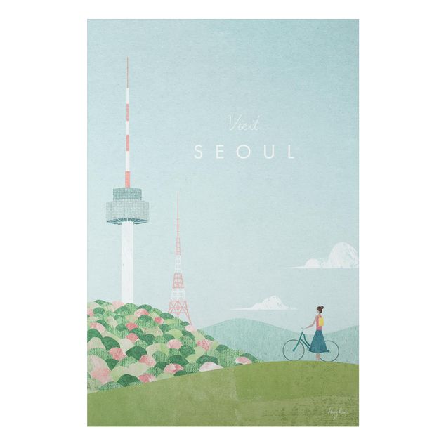 Alu-Dibond - Reiseposter - Seoul - Querformat