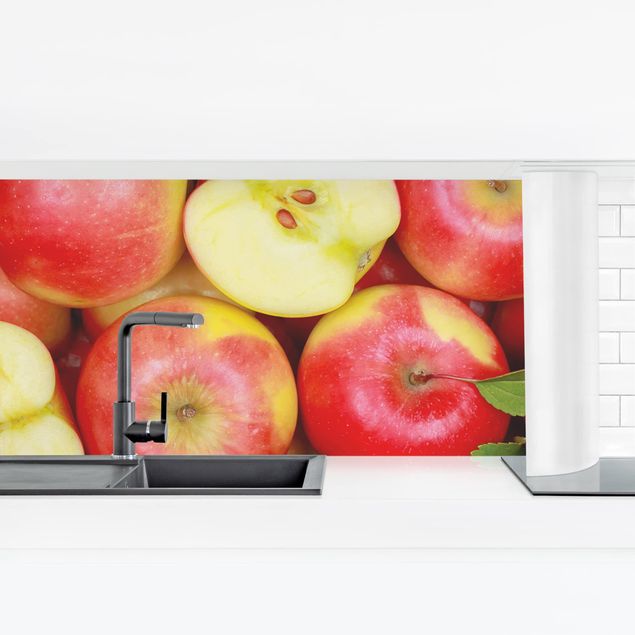 Küchenrückwand selbstklebend Saftige Äpfel