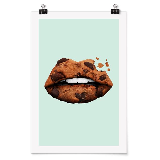 schöne Bilder Lippen mit Keks