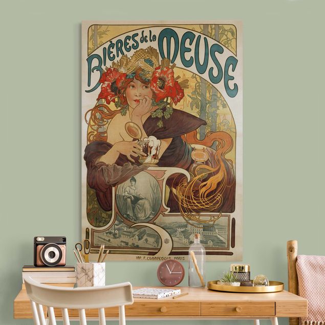 Jugendstil Bilder Alfons Mucha - Plakat für La Meuse Bier