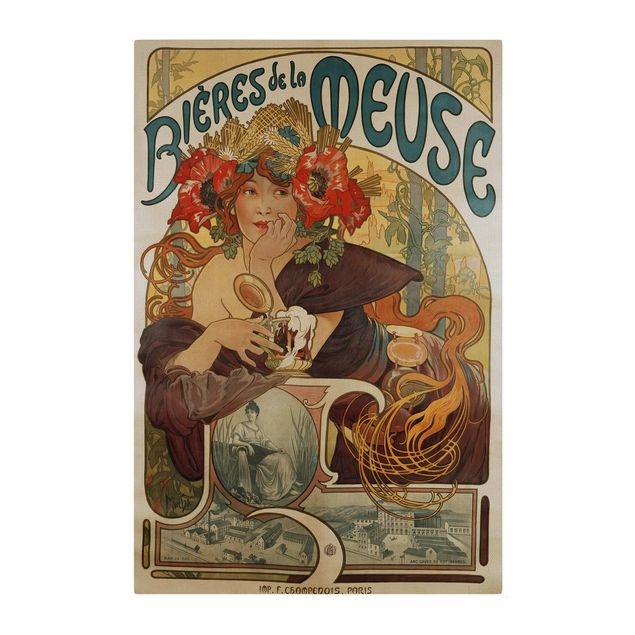 Bilder Alfons Mucha - Plakat für La Meuse Bier