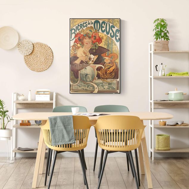 Bilder Art Deco Alfons Mucha - Plakat für La Meuse Bier