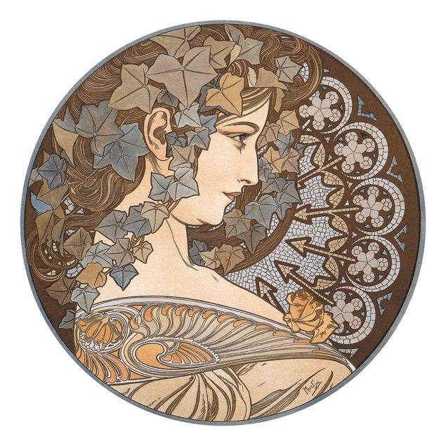 Vintage Tapete Alfons Mucha - Synthia