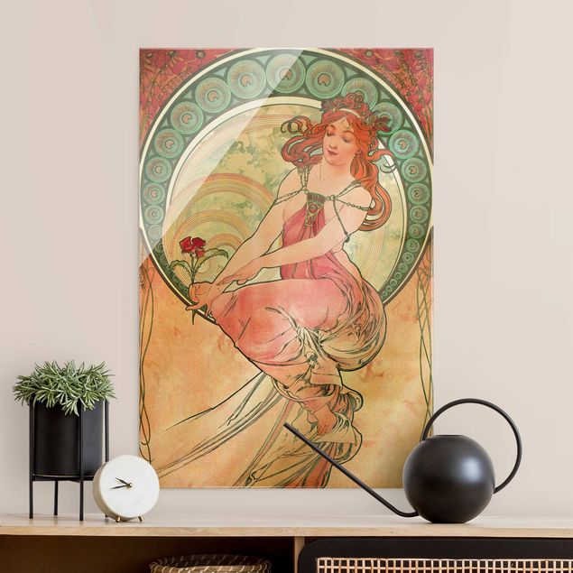 Art Deco Bilder Alfons Mucha - Vier Künste - Die Malerei