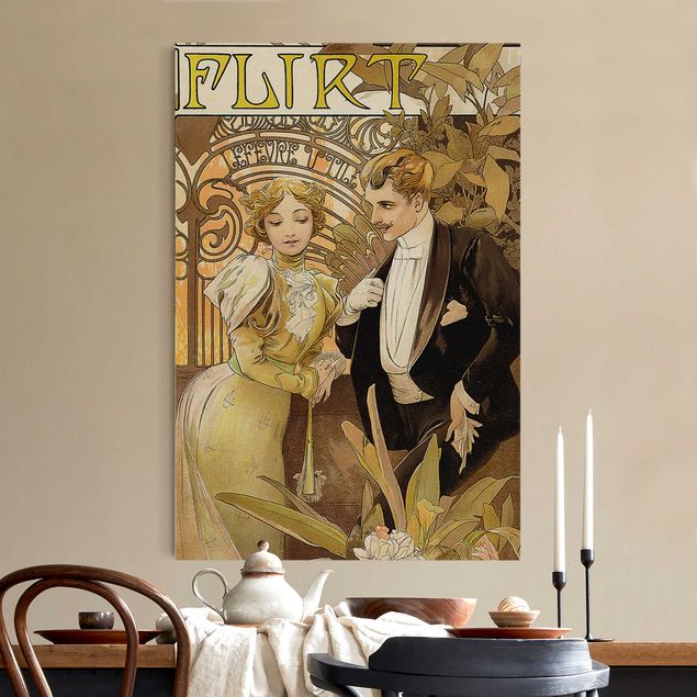 Jugendstil Bilder Alfons Mucha - Werbeplakat für Flirt Biscuits