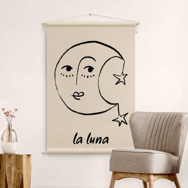 Großes Wandtuch Alina Buffiere - La Luna