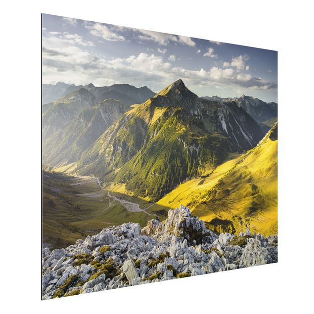 Rainer Mirau Berge und Tal der Lechtaler Alpen im Tirol