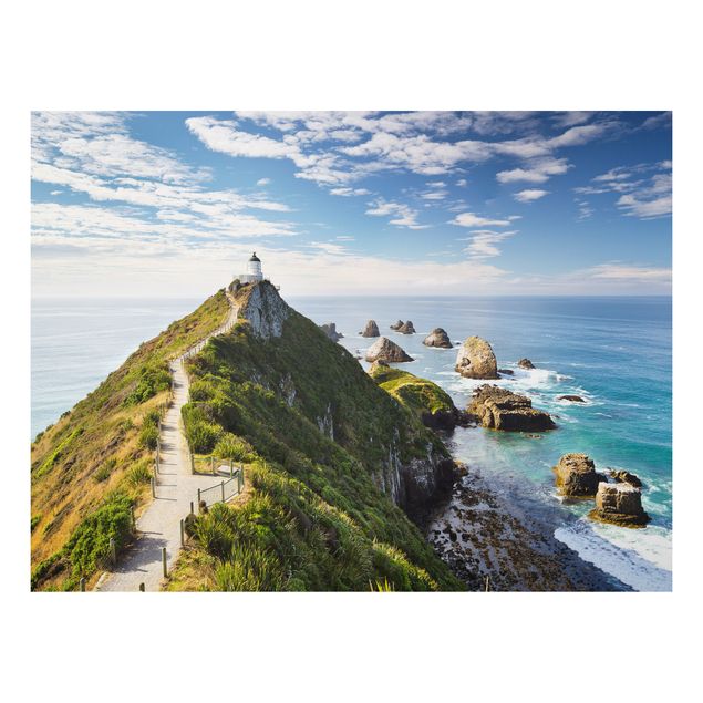 schöne Bilder Nugget Point Leuchtturm und Meer Neuseeland
