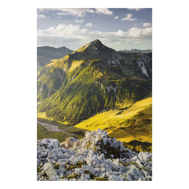 Wandbilder Berge und Tal der Lechtaler Alpen im Tirol