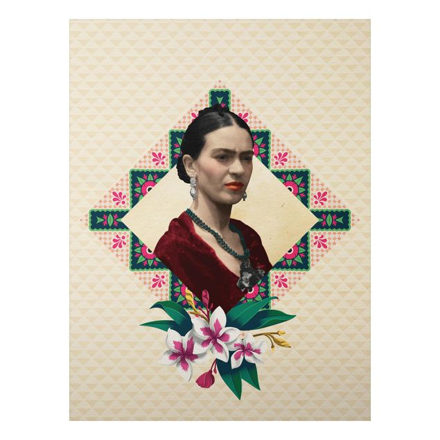 schöne Bilder Frida Kahlo - Blumen und Geometrie