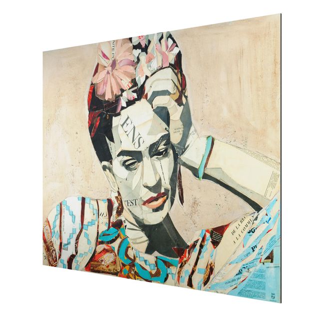 Alu Dibond Druck Frida Kahlo - Collage No.1