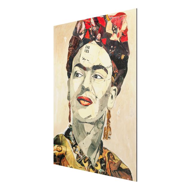 Alu Dibond Druck Frida Kahlo - Collage No.2