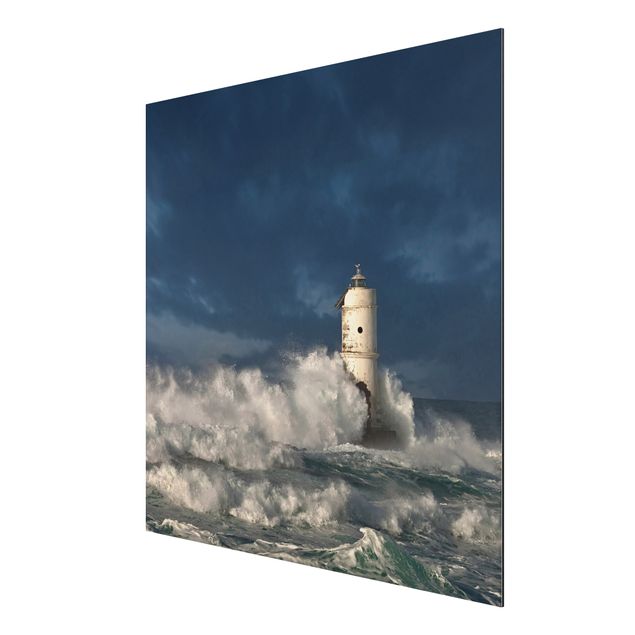 Alu-Dibond Bild - Leuchtturm auf Sardinien