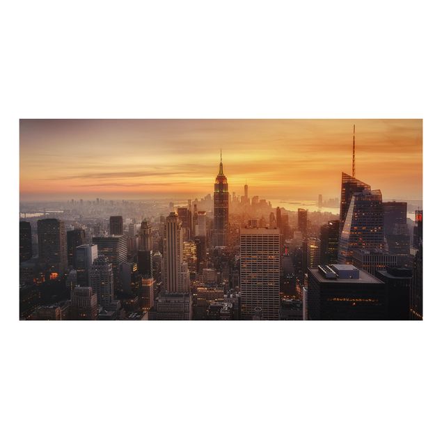 schöne Bilder Manhattan Skyline Abendstimmung