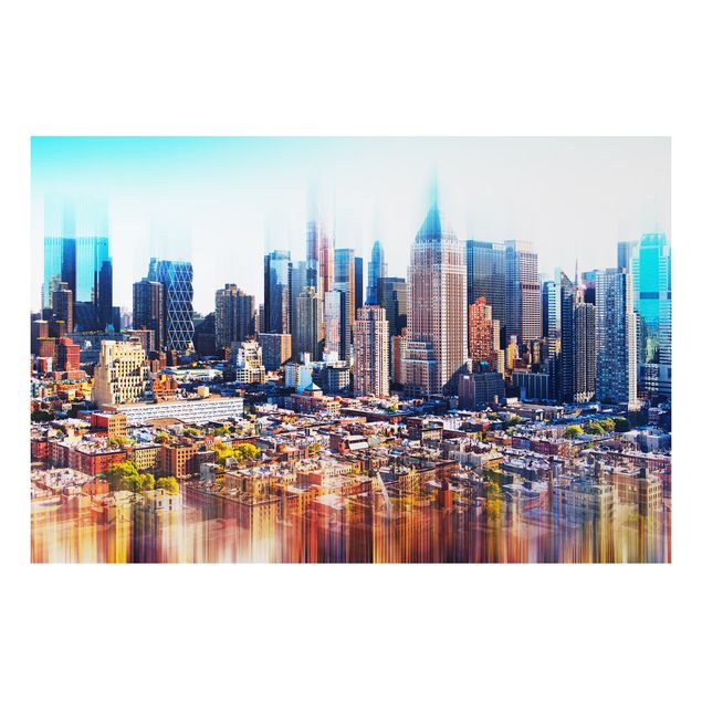 Foto auf Alu Dibond Manhattan Skyline Urban Stretch