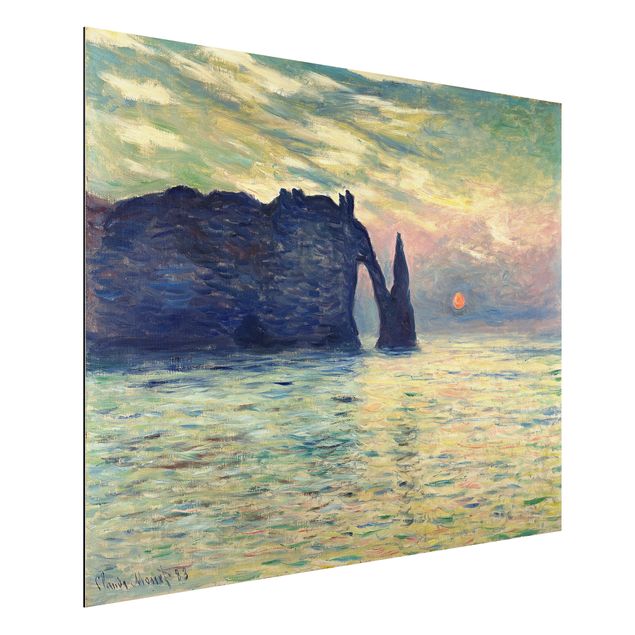 Monet Bilder Claude Monet - Felsen Sonnenuntergang