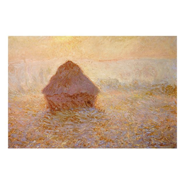 schöne Bilder Claude Monet - Heuhaufen im Nebel