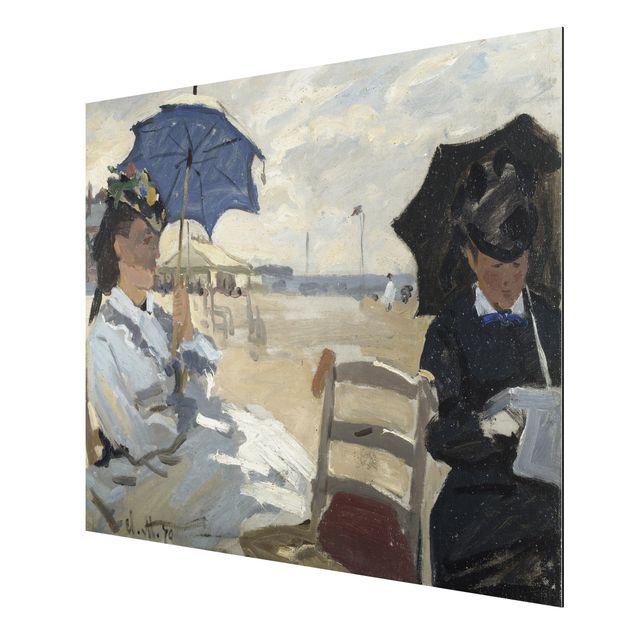 Alu Dibond Bilder Claude Monet - Strand von Trouville