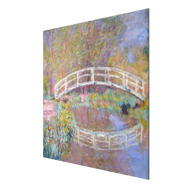 Alu Dibond Druck Claude Monet - Brücke Monets Garten