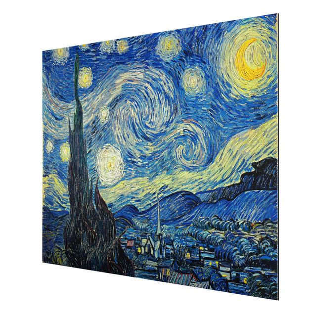 Alu-Dibond Bild - Vincent van Gogh - Sternennacht