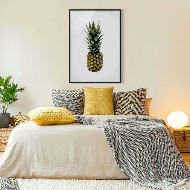 Bild mit Rahmen - Ananas - Hochformat