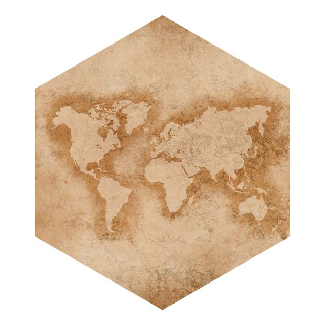 Vlies Tapeten Antike Weltkarte