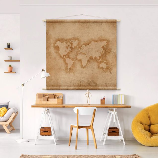 Wandtücher Antike Weltkarte