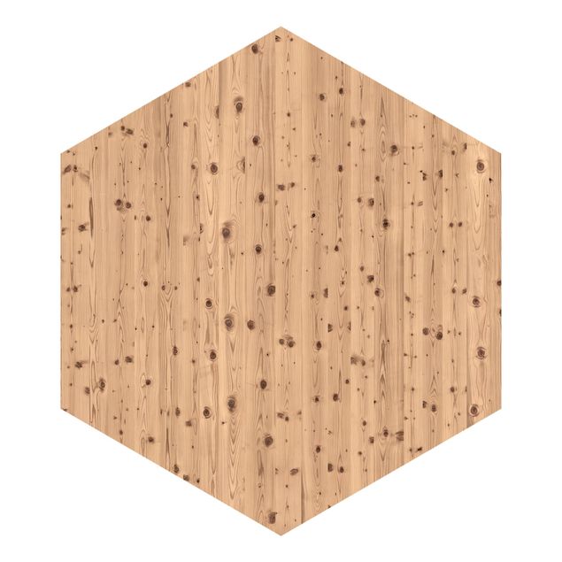 Hexagon Fototapete selbstklebend - Antique Whitewood