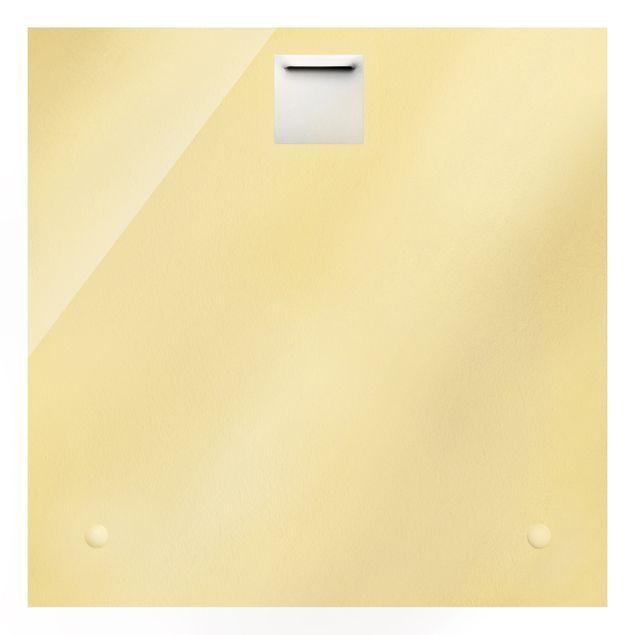 Glasbild - Aquarell Pastell Türkis mit Gold - Quadrat 1:1