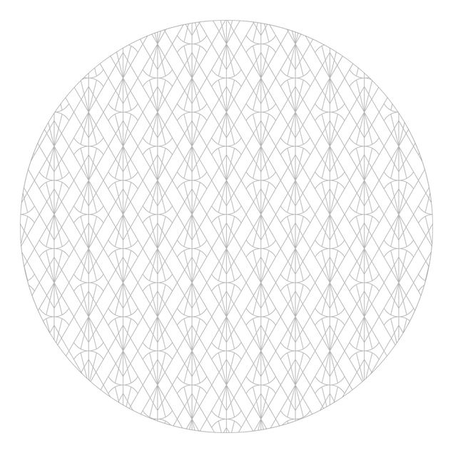 Design Tapeten Art Deco Diamant Muster in Grau XXL