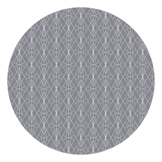 Design Tapeten Art Deco Diamant Muster vor Grau XXL
