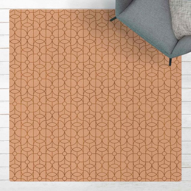 Moderne Teppiche Art Deco Schmetterling Linienmuster XXL