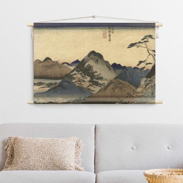 Wandbehang groß Asiatische Zeichnung - Berg