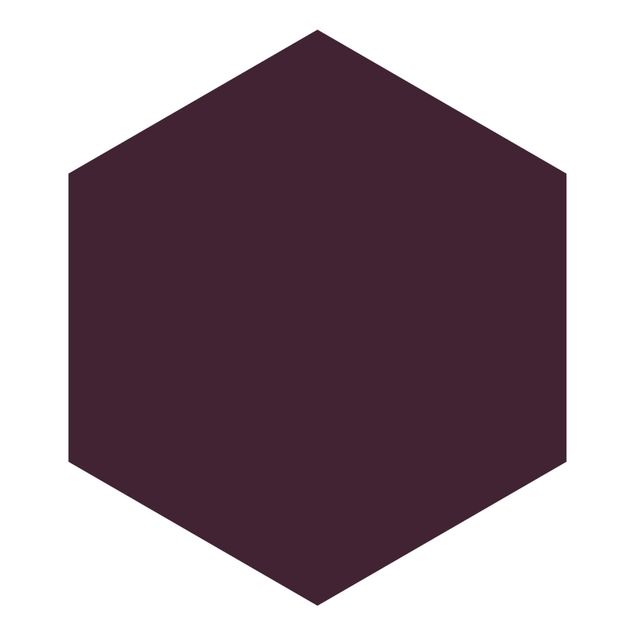 Hexagon Mustertapete selbstklebend - Aubergine