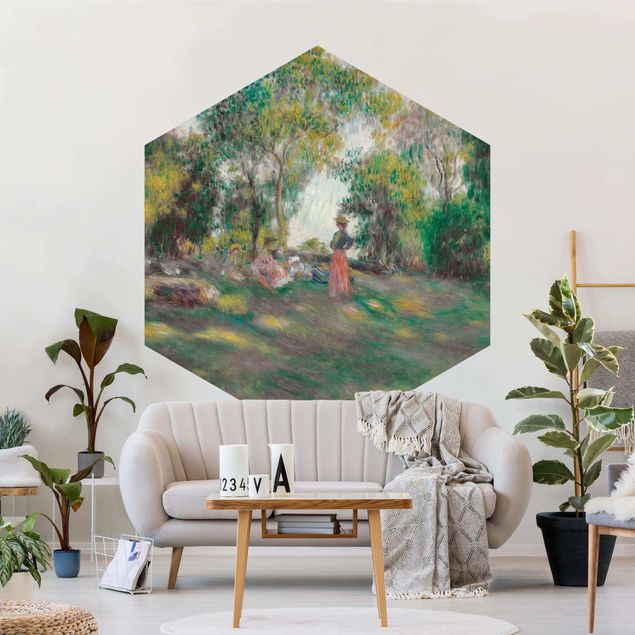 Tapete Natur Auguste Renoir - Landschaft mit Figuren
