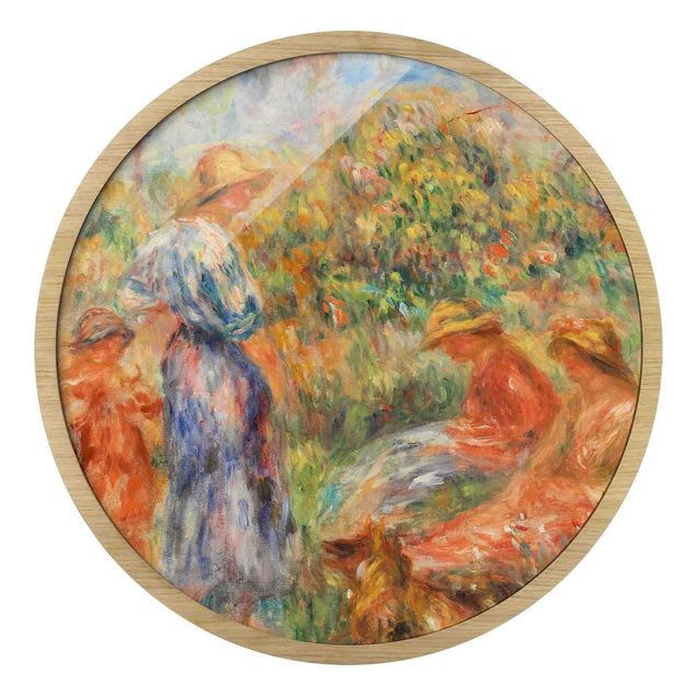 Moderne Bilder mit Rahmen Auguste Renoir - Landschaft mit Frauen und Kind