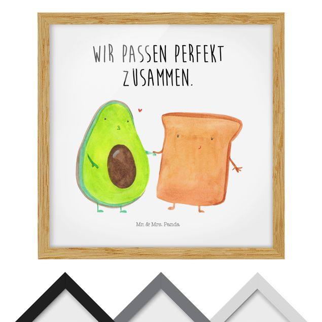 Bild mit Rahmen - Avocado - Perfektes Toast - Quadrat 1:1