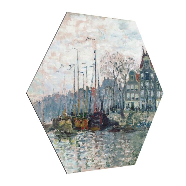 Hexagon Bild Alu-Dibond - Claude Monet - Kromme Waal Amsterdam