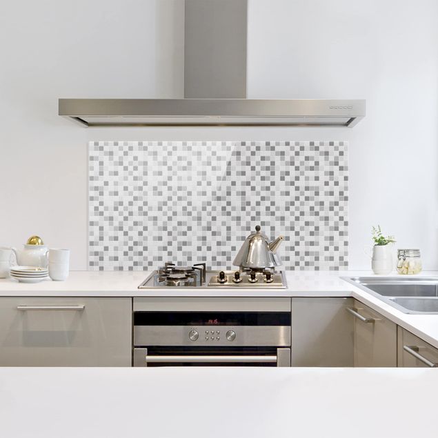 Glasrückwand Küche Muster Mosaikfliesen Winterset