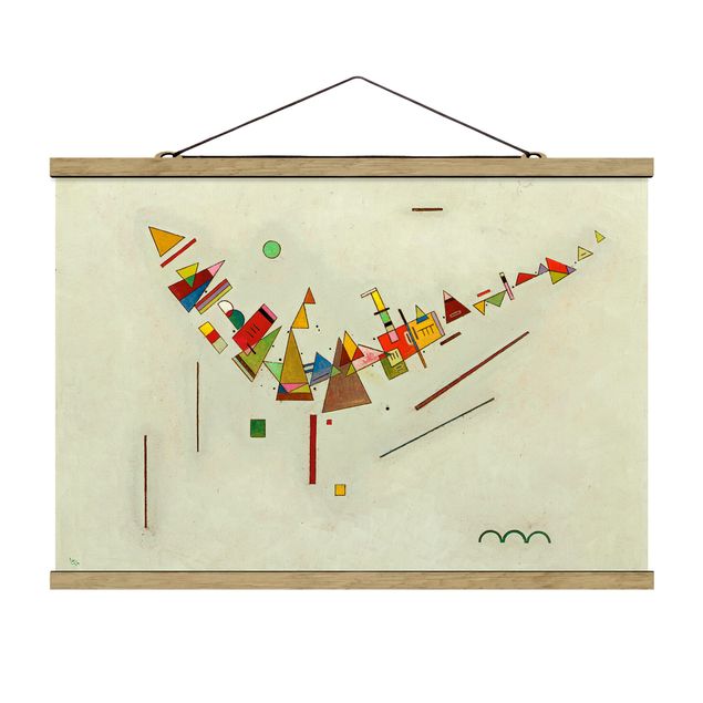 Stoffbilder mit Posterleisten Wassily Kandinsky - Winkelschwung