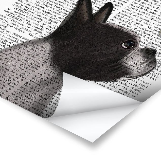 Poster - Tierlektüre - Terrier mit Eis - Quadrat 1:1