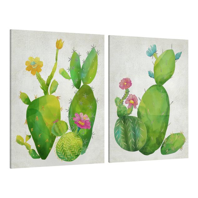 Leinwandbilder Kaktusfamilie Set II