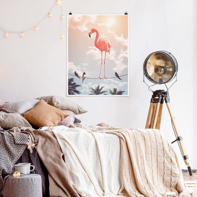 Landschaft Poster kaufen Himmel mit Flamingo