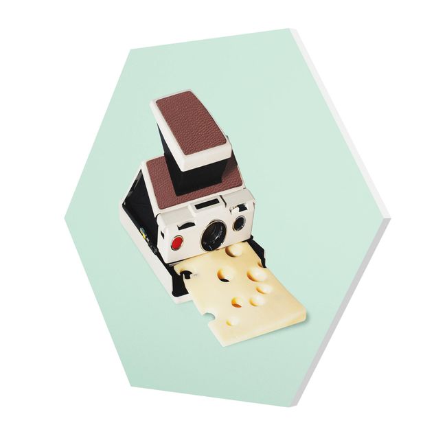 Hexagon Bild Forex - Jonas Loose - Kamera mit Käse
