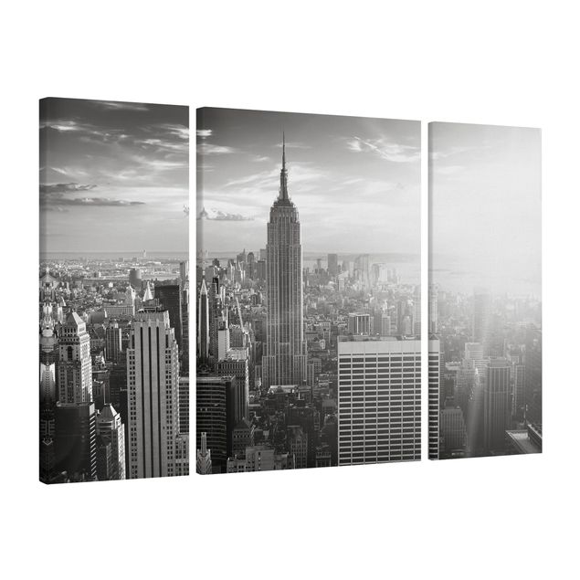 Leinwandbild 3-teilig - Manhattan Skyline - Triptychon