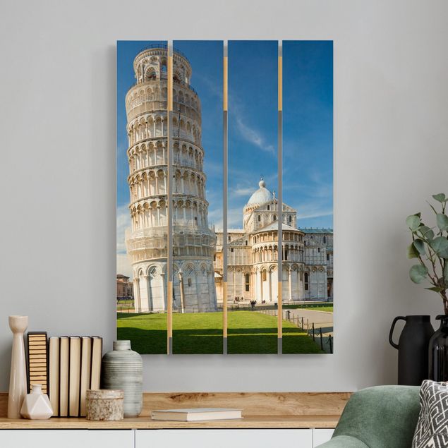 Holzbilder Syklines Der schiefe Turm von Pisa