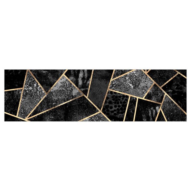 Küchenrückwand Motiv Graue Dreiecke Gold