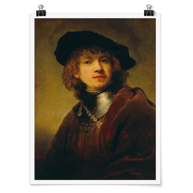 Moderne Poster Rembrandt van Rijn - Selbstbildnis